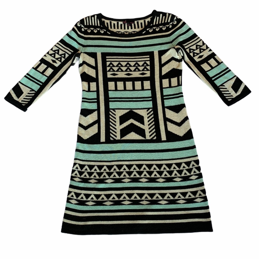 t/o Tribal Sweater Dress sz M